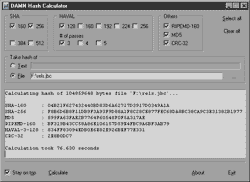 Hash Calculator - click for the larger image